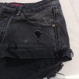 Black Jean Shorts